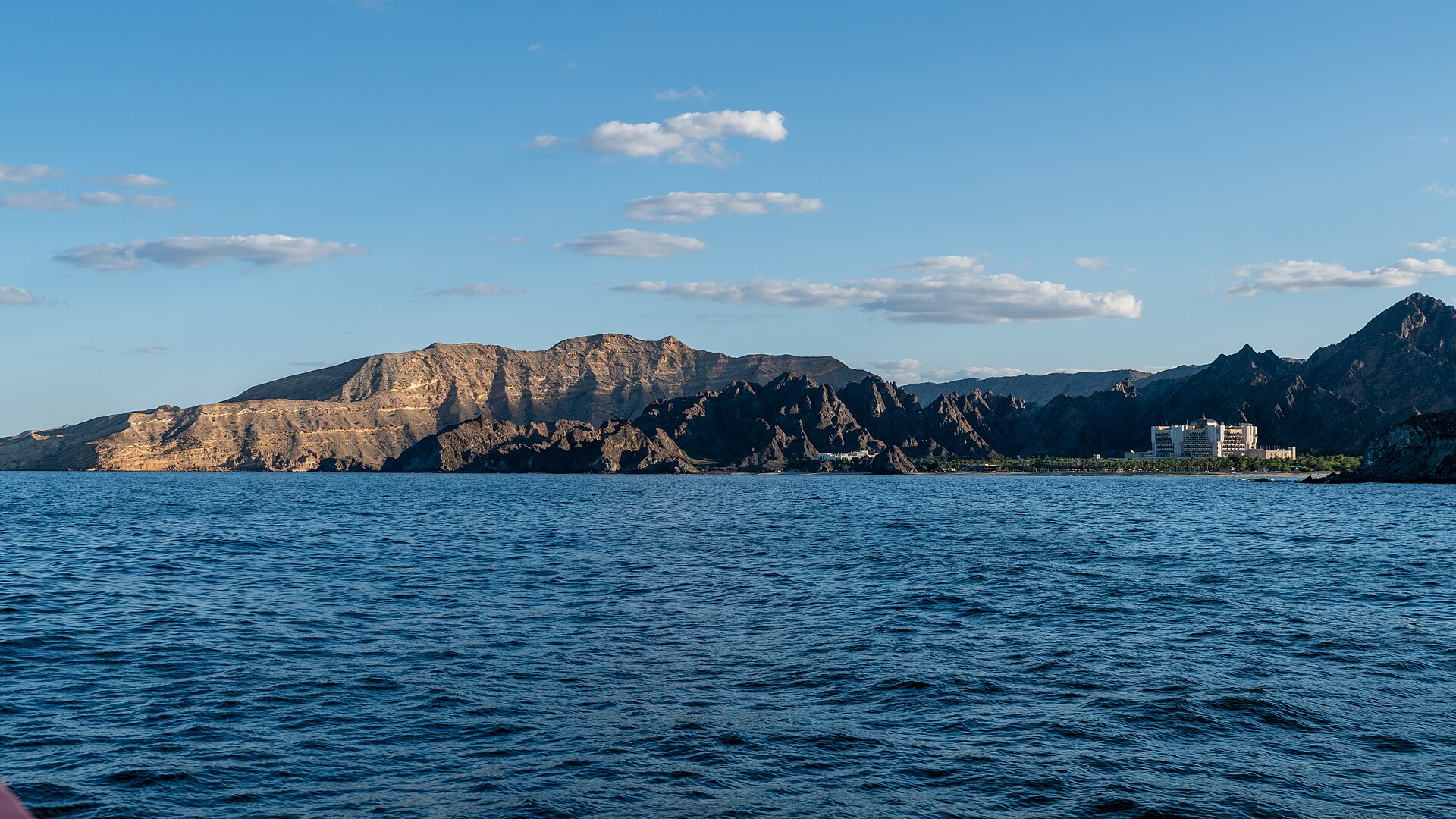 The coast at Al Bustan with Al Bustan Palace hotel
