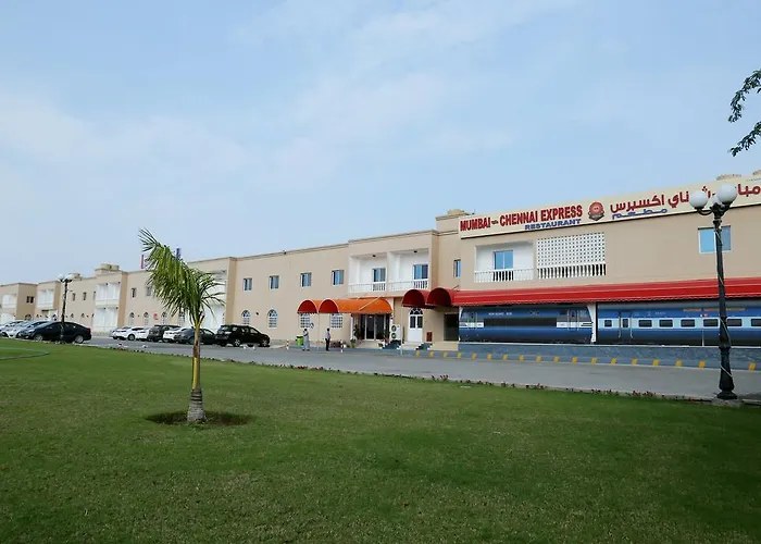 Apartment bedroom at Atlas Hotel Apartments in Sohar