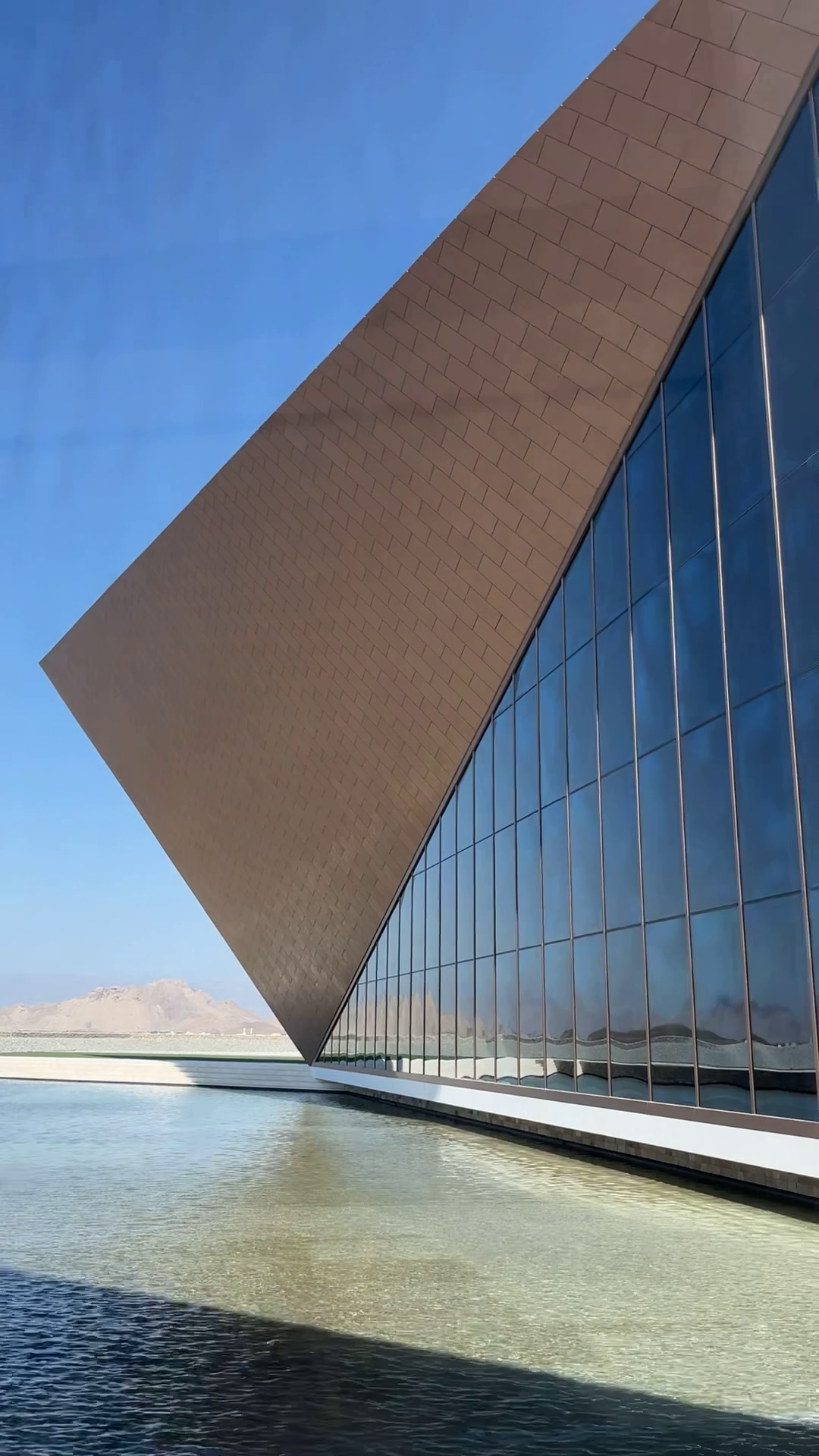 The angular modern architecture of Oman Across Ages Museum, Manah