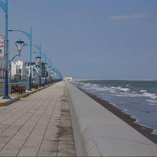 Sohar Corniche beach and waterfront path