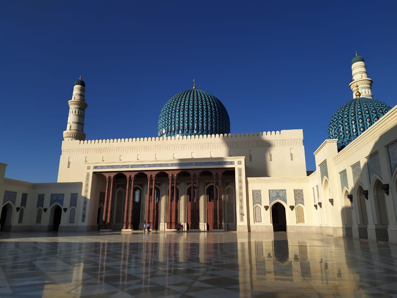 Exterior of Sultan Qaboos Grand Mosque in Sohar
