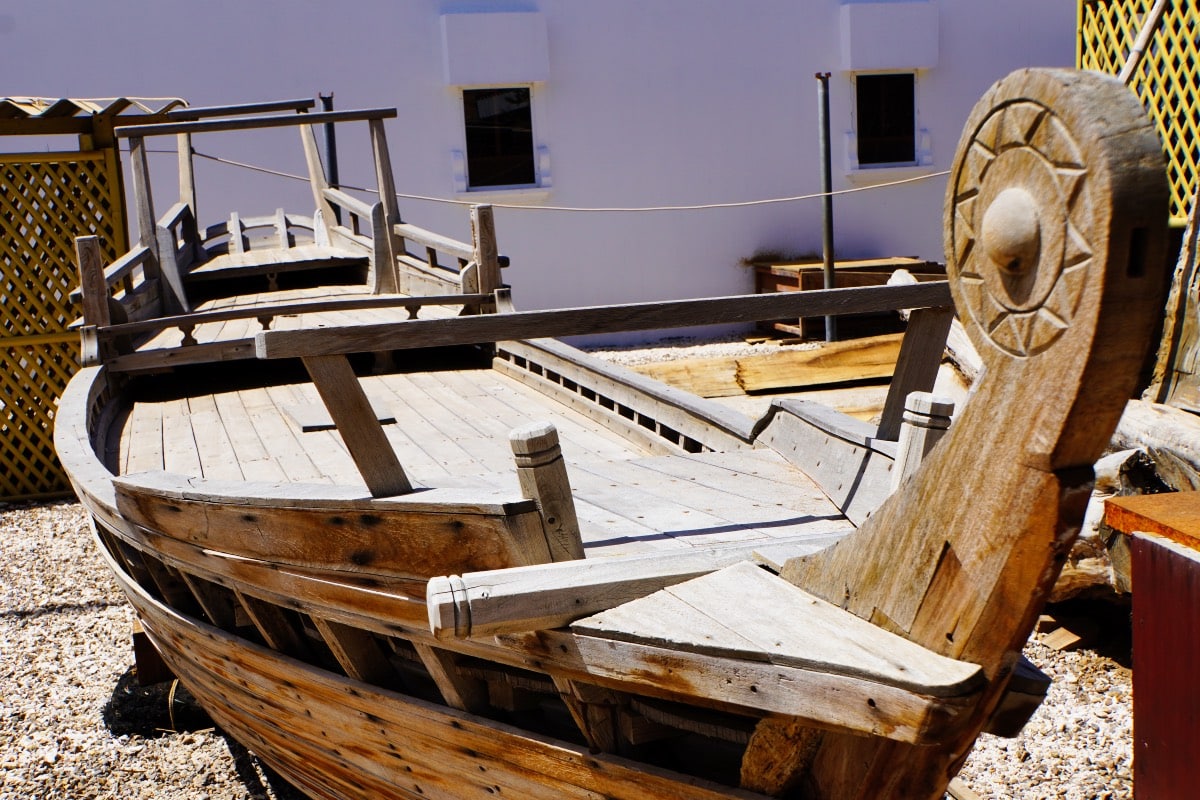 Traditional dhow boatbuilding workshop in Sur