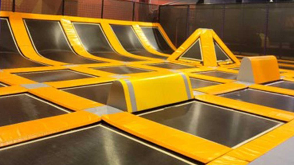 Trampoline pads at Xtreme Zone, Mall of Muscat